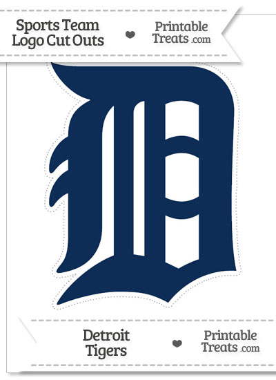 Large Detroit Tigers Logo Cut Out from PrintableTreats.com