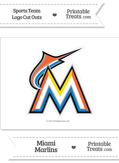 Large Florida Marlins Logo Cut Out from PrintableTreats.com