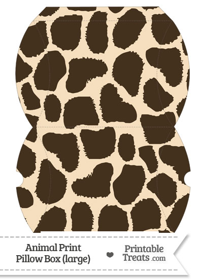 Large Giraffe Print Pillow Box from PrintableTreats.com