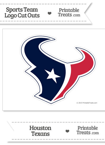 Large Houston Texans Logo Cut Out from PrintableTreats.com