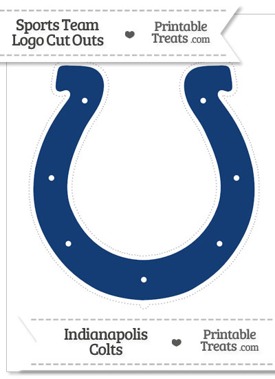 Large Indianapolis Colts Logo Cut Out from PrintableTreats.com