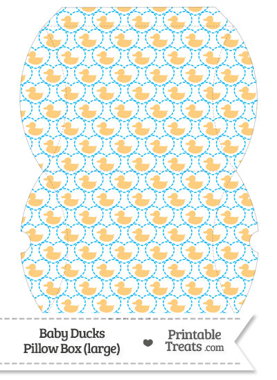 Large Light Orange Baby Ducks Pillow Box from PrintableTreats.com