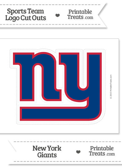 Large New York Giants Logo Cut Out from PrintableTreats.com