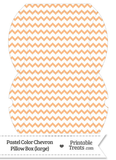 Large Pastel Orange Chevron Pillow Box from PrintableTreats.com