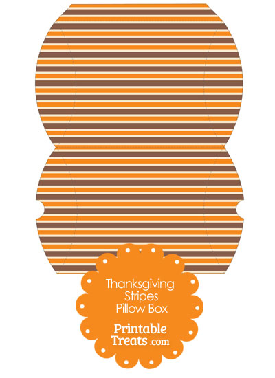 Large Thanksgiving Stripes Pillow Box from PrintableTreats.com