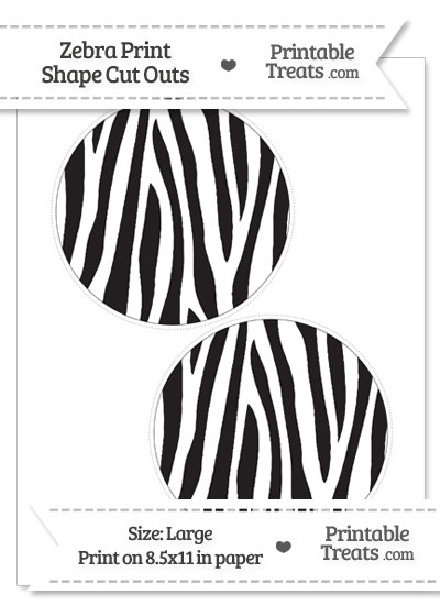 Large Zebra Print Circle Cut Outs from PrintableTreats.com