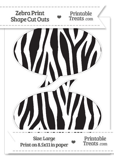 Large Zebra Print Speech Bubble Cut Outs from PrintableTreats.com