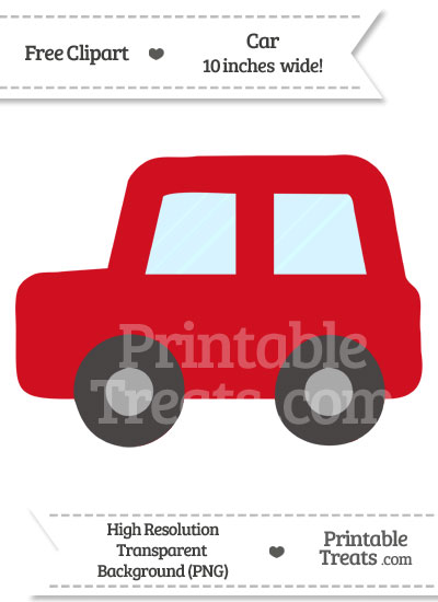 Lava Red Car Clipart from PrintableTreats.com