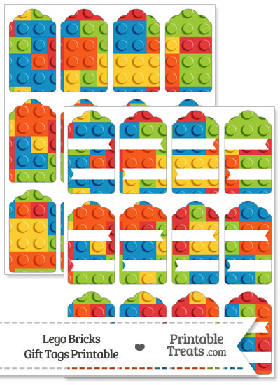 Lego Bricks Gift Tags from PrintableTreats.com