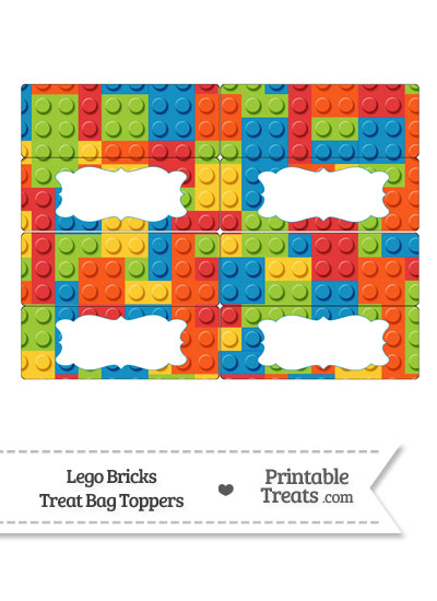 Lego Bricks Treat Bag Toppers from PrintableTreats.com