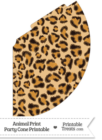 Leopard Print Party Cone from PrintableTreats.com