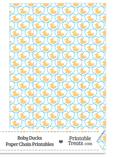 Light Orange Baby Ducks Paper Chains from PrintableTreats.com
