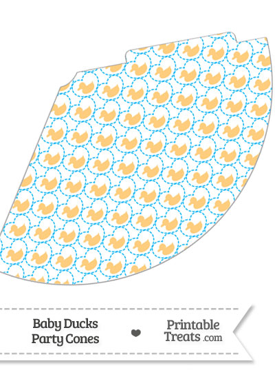 Light Orange Baby Ducks Party Cone from PrintableTreats.com