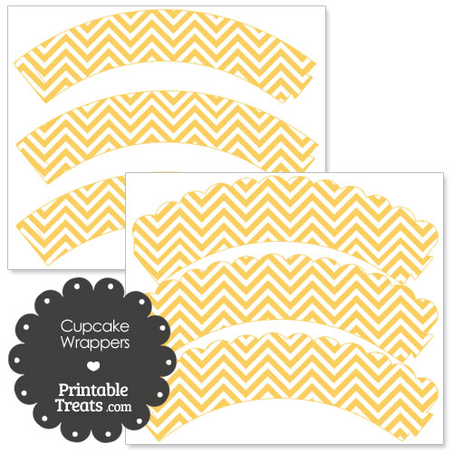 light orange chevron cupcake wrappers