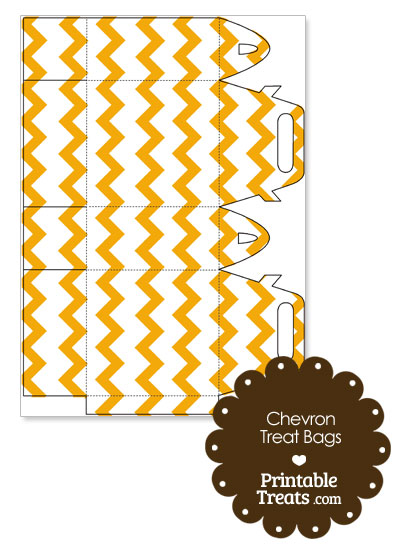 Light Orange Chevron Treat Bags to Print from PrintableTreats.com