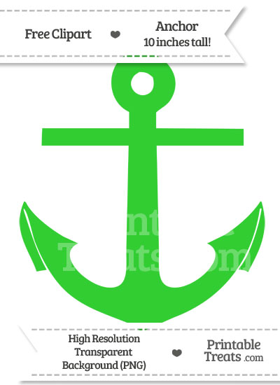 Lime Green Anchor Clipart from PrintableTreats.com