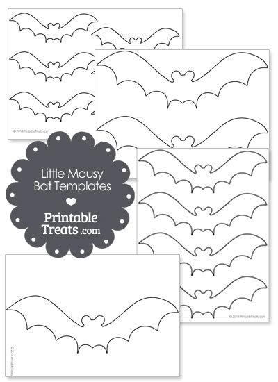 Little Mousy Bat Templates from PrintableTreats.com