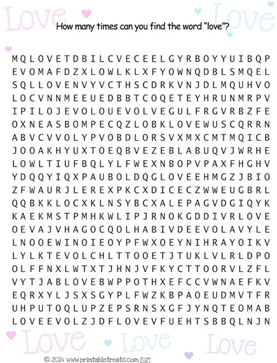 fun love word search for valentines day printable