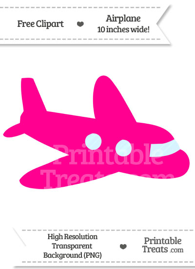Magenta Airplane Clipart from PrintableTreats.com