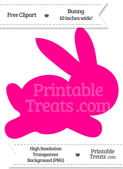 Magenta Bunny Clipart from PrintableTreats.com