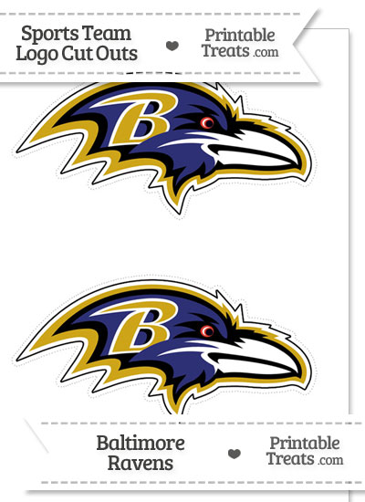 Medium Baltimore Ravens Logo Cut Outs from PrintableTreats.com