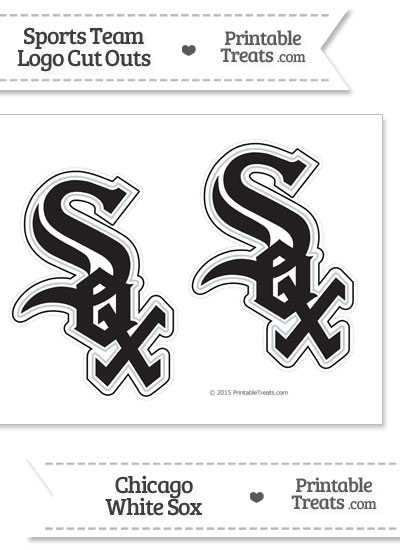 Medium Chicago White Sox Logo Cut Outs from PrintableTreats.com