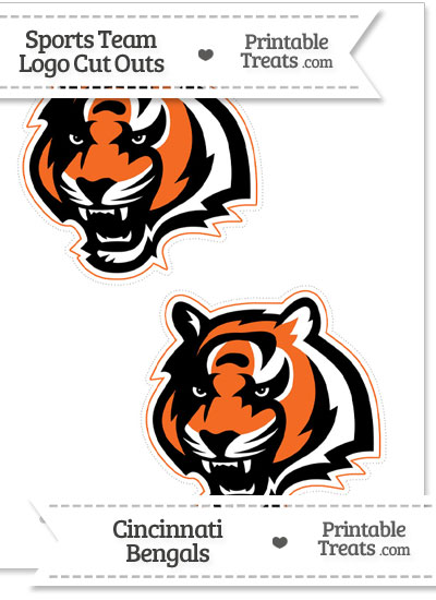 Medium Cincinnati Bengals Logo Cut Outs from PrintableTreats.com