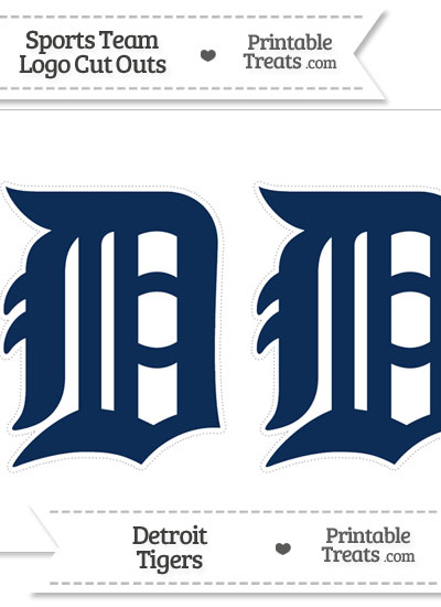 Medium Detroit Tigers Logo Cut Outs from PrintableTreats.com