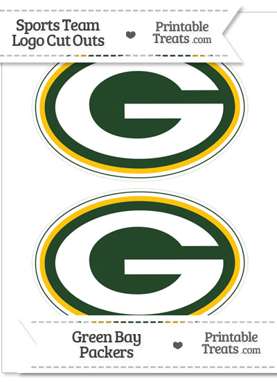 Medium Green Bay Packers Logo Cut Outs from PrintableTreats.com