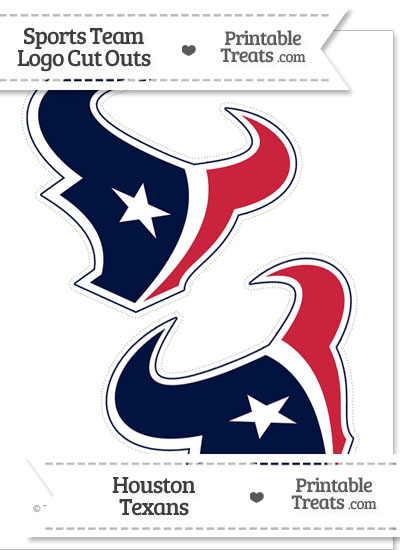 Medium Houston Texans Logo Cut Outs from PrintableTreats.com