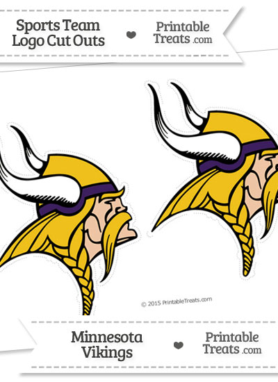 Medium Minnesota Vikings Logo Cut Outs from PrintableTreats.com