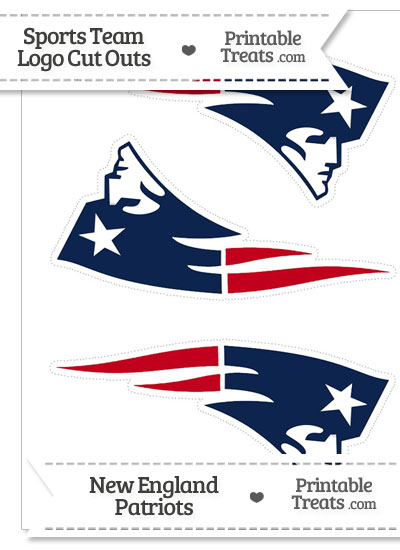 Medium New England Patriots Logo Cut Outs from PrintableTreats.com