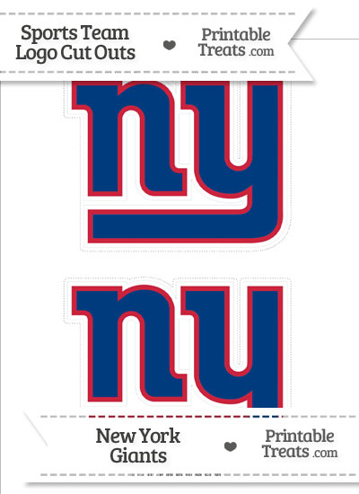 Medium New York Giants Logo Cut Outs from PrintableTreats.com