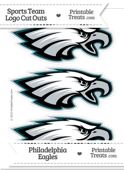 Medium Philadelphia Eagles Logo Cut Outs from PrintableTreats.com