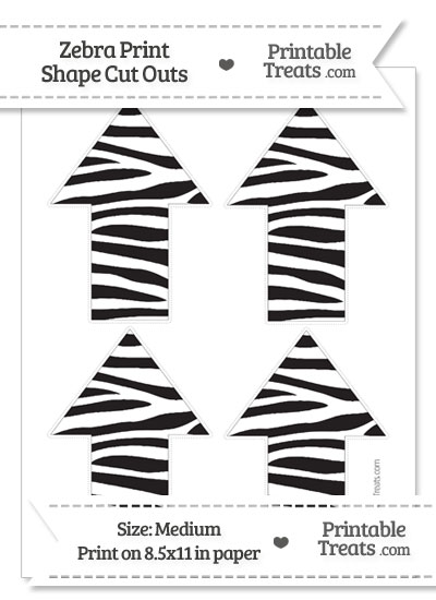Medium Sized Zebra Print Arrow Cut Outs from PrintableTreats.com