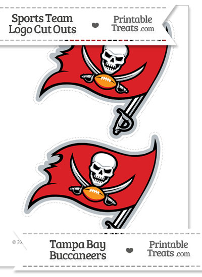 Medium Tampa Bay Buccaneers Logo Cut Outs from PrintableTreats.com