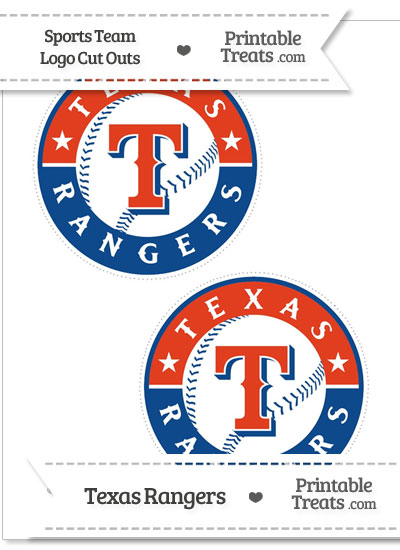 Medium Texas Rangers Logo Cut Outs from PrintableTreats.com