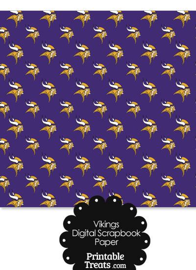 Minnesota Vikings Logo Digital Paper with Purple Background from PrintableTreats.com
