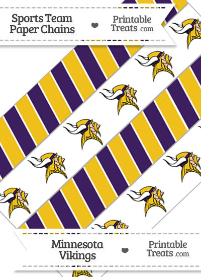 Minnesota Vikings Paper Chains from PrintableTreats.com