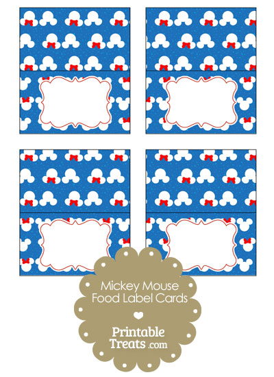 Minnie and Mickey Snow Theme Food Labels from PrintableTreats.com