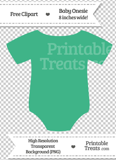 Mint Green Baby Onesie Clipart from PrintableTreats.com