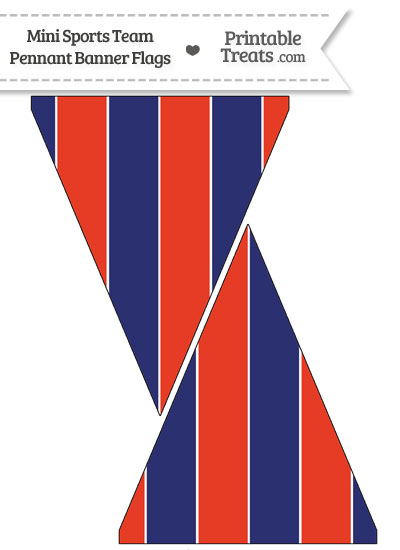 Nationals Colors Mini Pennant Banner Flags from PrintableTreats.com