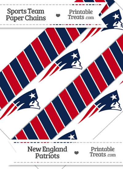New England Patriots Paper Chains from PrintableTreats.com