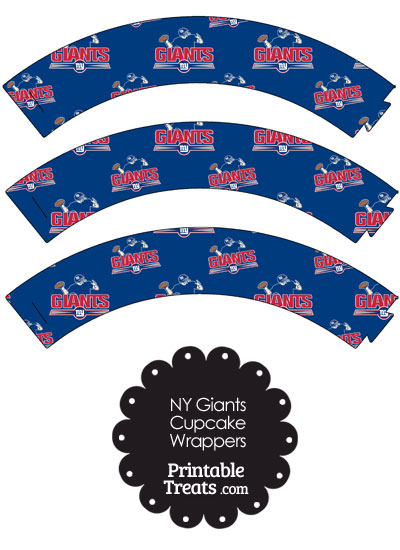 New York Giants Logo Cupcake Wrappers from PrintableTreats.com