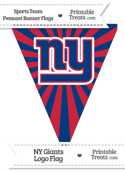 New York Giants Pennant Banner Flag from PrintableTreats.com