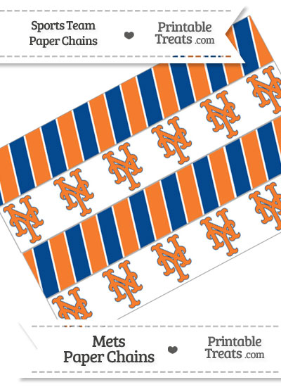 New York Mets Paper Chains from PrintableTreats.com