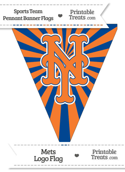 New York Mets Pennant Banner Flag from PrintableTreats.com