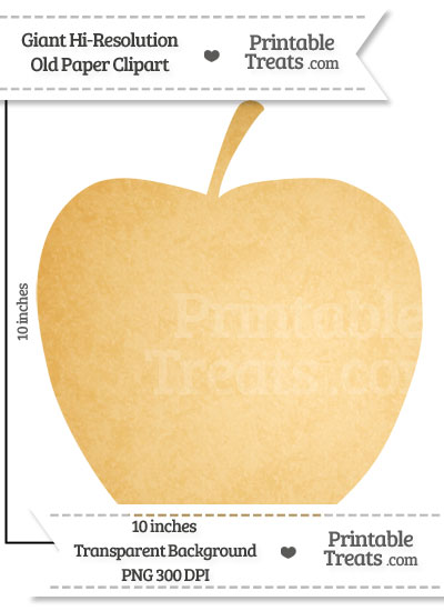Old Paper Giant Apple Clipart from PrintableTreats.com