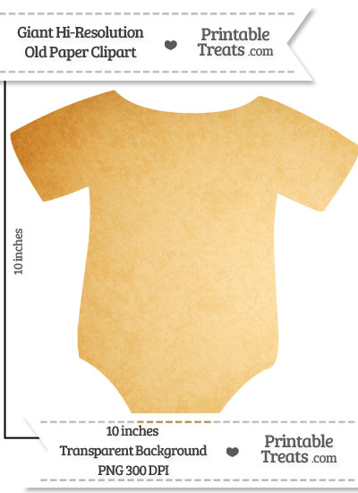 Old Paper Giant Baby Onesie Clipart from PrintableTreats.com