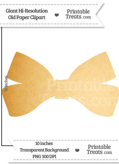 Old Paper Giant Bow Clipart from PrintableTreats.com